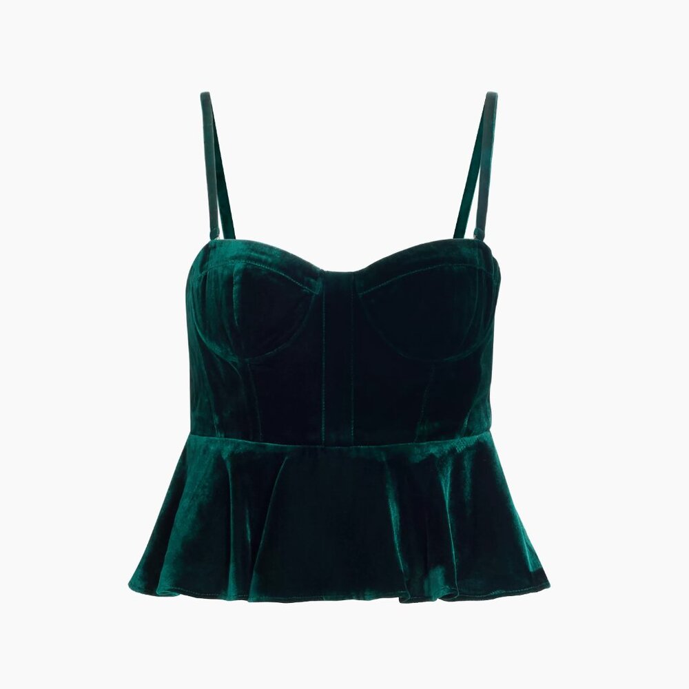 Cami NYC Colette Velvet Bustier Top